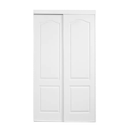Renin Renin Savona 2 Panel Arched Design Steel Frame Bypass Door, 48 in x 80 12 in BY0109BWPRC048080
